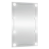 vidaXL Lustro ścienne z LED, 40x60 cm, szklane, prostokątne