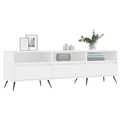 vidaXL Szafka pod TV, biała, 150x30x44,5 cm, materiał drewnopochodny wariant 4