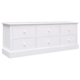vidaXL Szafka pod TV, biała, 108x30x40 cm, drewno paulownia