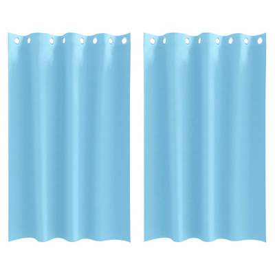 Firany blackout z kółkami 2 pcs Jasnoniebieski 175 x 140 cm