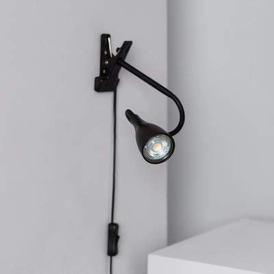 Lampa z Klamrą Czarna Abruzzo Vincenzo GU10