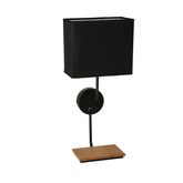 Keto kinkiet czarny 1x40w e14 Abażur z włącznikiem