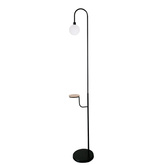 Lampa podłogowa czarna półka 173cm Vanity 51-00057