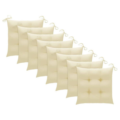 vidaXL Składane krzesła ogrodowe z poduszkami, 8 szt., drewno tekowe