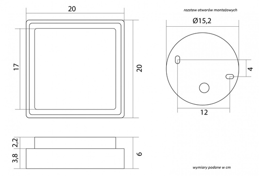 Plafon zewnętrzny BN-KW200