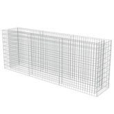 vidaXL Podwyższona donica gabionowa, galwanizowana stal, 270x50x100 cm