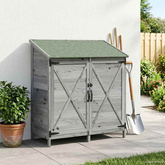 Shed ogrodowy Szary 106 x 56 x 113,5 cm Drewno Świerkowe