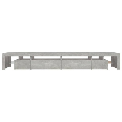 vidaXL Szafka pod TV z oświetleniem LED, szarość betonu, 290x36,5x40cm
