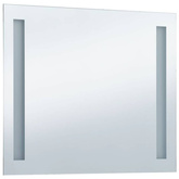 vidaXL Ścienne lustro łazienkowe z LED, 80 x 60 cm