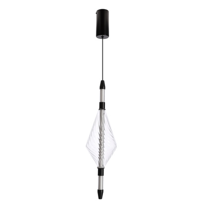 VITA lampa wisząca czarny 7,5W LED 2700K klosz bezbarwny