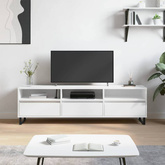 vidaXL Szafka pod TV, biała, 150x30x44,5 cm, materiał drewnopochodny wariant 7