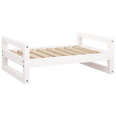 vidaXL Legowisko dla psa, białe, 75,5x55,5x28 cm, lite drewno sosnowe model standard
