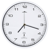 vidaXL Sterowany radiowo zegar z mechanizmem kwarcowym, 31 cm, biały