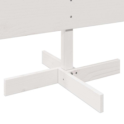 Drewniana choinka do udekorowania, biała, 150 cm, sosnowa