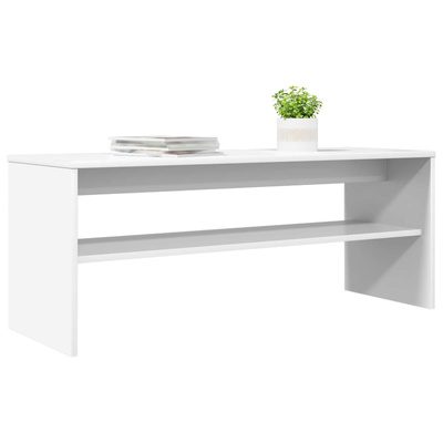 Szafka pod telewizor 100 x 35 x 40 cm Biały Drewno inżynieryjne