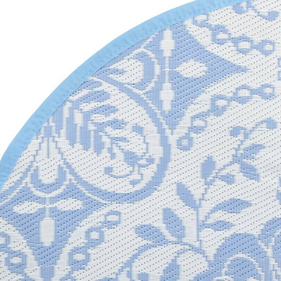 vidaXL Dywan na zewnątrz, błękitny, Ø120 cm, PP