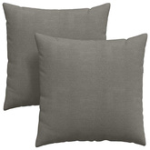 Poduszki na sofę 2 pcs Jasnoszary 80 x 80 cm Tkanina sztruksowa