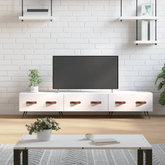 vidaXL Szafka pod TV, biała, 150x36x30 cm, materiał drewnopochodny wariant 6