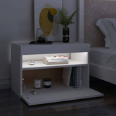 vidaXL Szafka pod TV z oświetleniem LED, biała, 60x35x40 cm