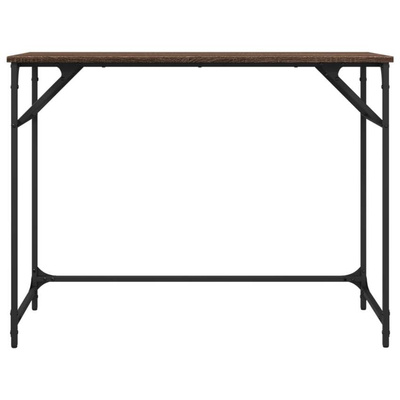 vidaXL Biurko, brązowy dąb, 100x45x76cm, materiał drewnopochodny, stal