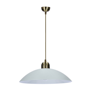 Mira lampa wisząca patynowy 1x60W E27 klosz biały
