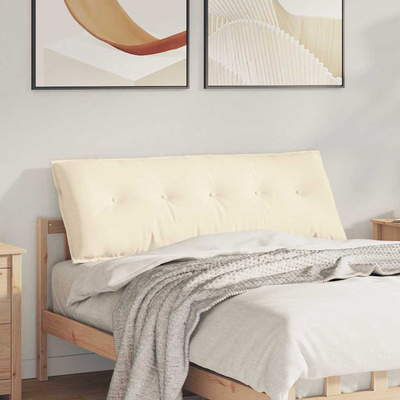 Poduszka na plecy Kremowy 140 x 50 cm Tkanina sztruksowa