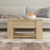 vidaXL Stolik kawowy, dąb sonoma, 79x49x41, materiał drewnopochodny