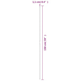 Podpórki do roślin, 30 szt., zielone, 150 cm, stalowe