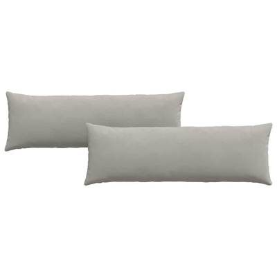 Poduszki na sofę 2 pcs Jasnoszary 120 x 40 cm tkanina