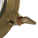 vidaXL Lustro wiszące w kształcie bulaja, Ø23 cm, aluminium i szkło