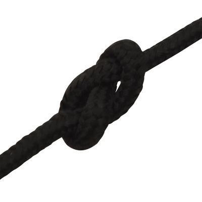 vidaXL Linka robocza, czarna, 3 mm, 25 m, poliester