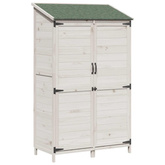Shed ogrodowy Biały 106,5 x 56 x 176 cm Drewno Świerkowe