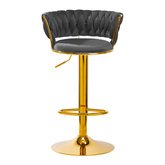 4Rico Hoker barowy QS-B313a aksamit szary 147825