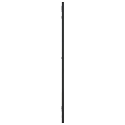 vidaXL Lustro ścienne, czarne, 30x80 cm, prostokątne, żelazo