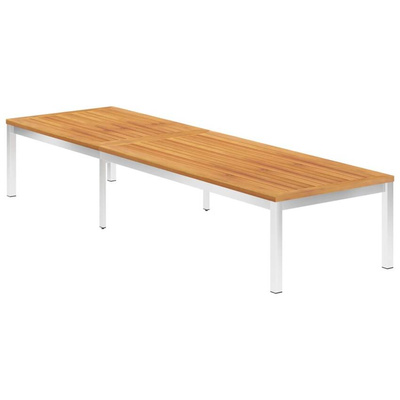 vidaXL Leżak, lite drewno akacjowe i stal nierdzewna