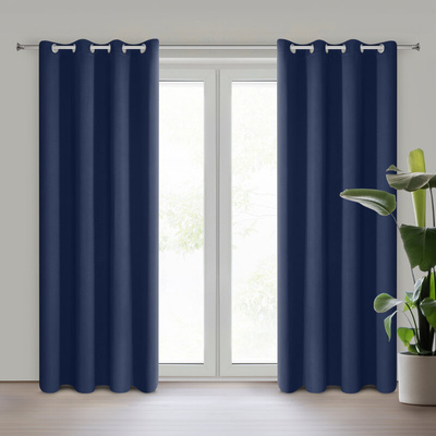 Zasłona Logan granatowa 135x270