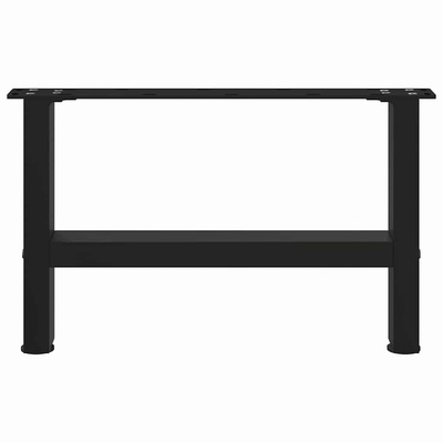 Nogi do stolika kawowego czarne 2 szt. 50x(30-31) cm stal