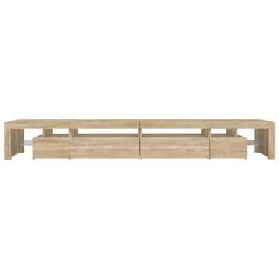 vidaXL Szafka pod TV z oświetleniem LED, dąb sonoma, 290x36,5x40 cm