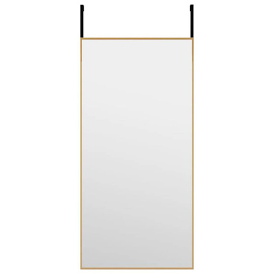 vidaXL Lustro na drzwi, złote, 30x60 cm, szkło i aluminium
