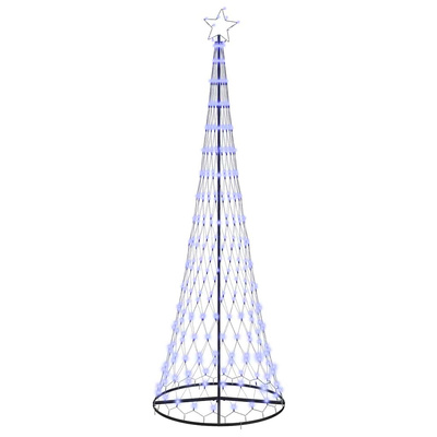 Choinka świąteczna LED z podstawą Niebieski 302,5 cm Metal