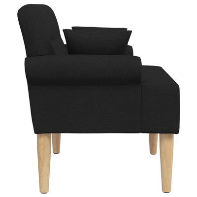 Sofa dwuosobowa z guzikowym pikowaniem Czarny 120 x 65 x 79 cm