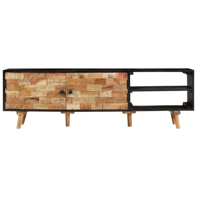 vidaXL Szafka pod TV, 140x30x45 cm, surowe drewno mango i akacjowe