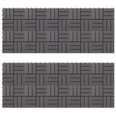 Płytka Tarasowa 20 pcs Szary 30 x 30 cm Drewno Akacjowe