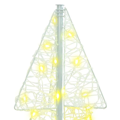 Choinka z 100 diodami LED Ciepła biel 120 cm Akryl