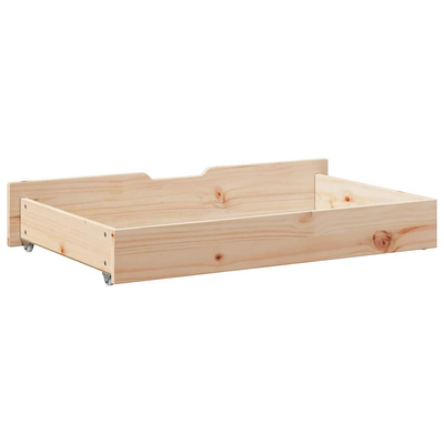 Szuflady pod łóżko, z kółkami, 2 szt., 90x55x17 cm, sosna