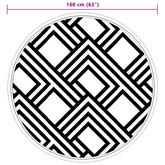 vidaXL Dywan na zewnątrz, szary, Ø160 cm, PP