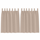 Firany blackout z kółkami 2 pcs Ciemnoszary 140 x 140 cm