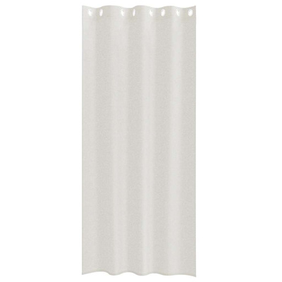 Firany Voile z zasłonami 2 pcs Kremowy 245 x 140 cm Poliester