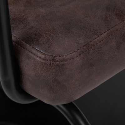 Gabbiano fotel fryzjerski Katania Loft Old Leather ciemny brąz 147875