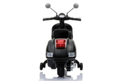 Skuter na Akumulator Vespa Dla Dzieci Światła LED Panel MP3 Czarny